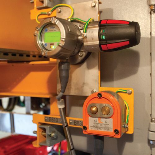 Gas detectors installed inside the enclosure (if applicable) will activate an exhaust fan should explosive gases be detected.