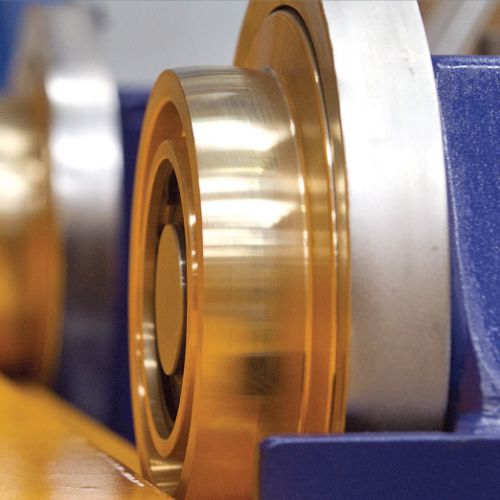 Solid Bronze Wheels for non-sparking operation. The type of protection of all wheels is constructional safety. If travel speeds are high, bronze wheels should be used.