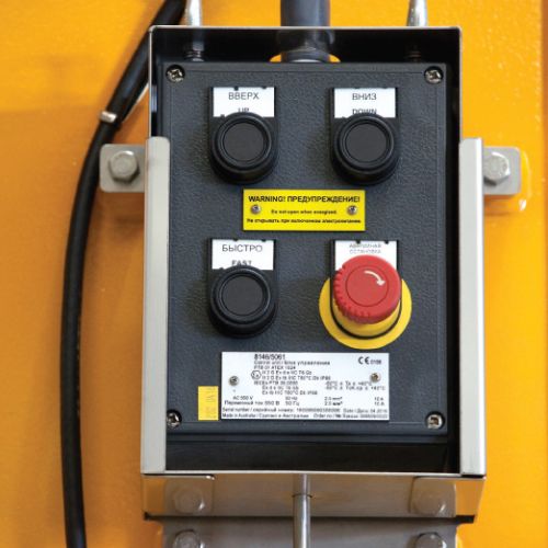 ATEX Control Pendant - The type of protection of the housing is IP 66, installed elements protected by flameproof enclosure, increased safety and protection b housing.