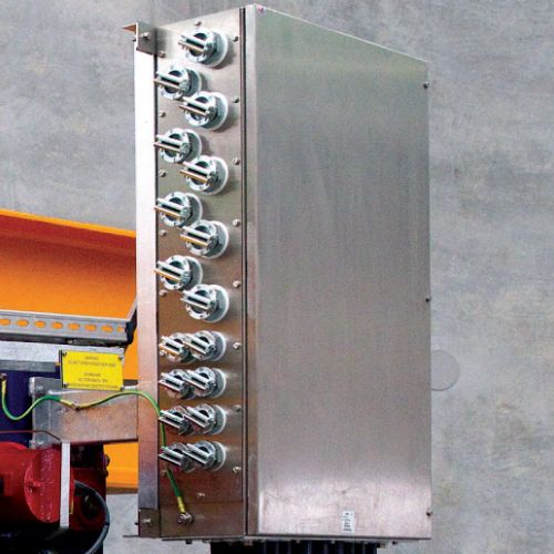 Stainless Steel Junction Box. The type of protection for panel boxes for Zone 1, 2 and 21 on cranes and hoists combines types of protection flameproof enclosure, increased safety and protection by housing.